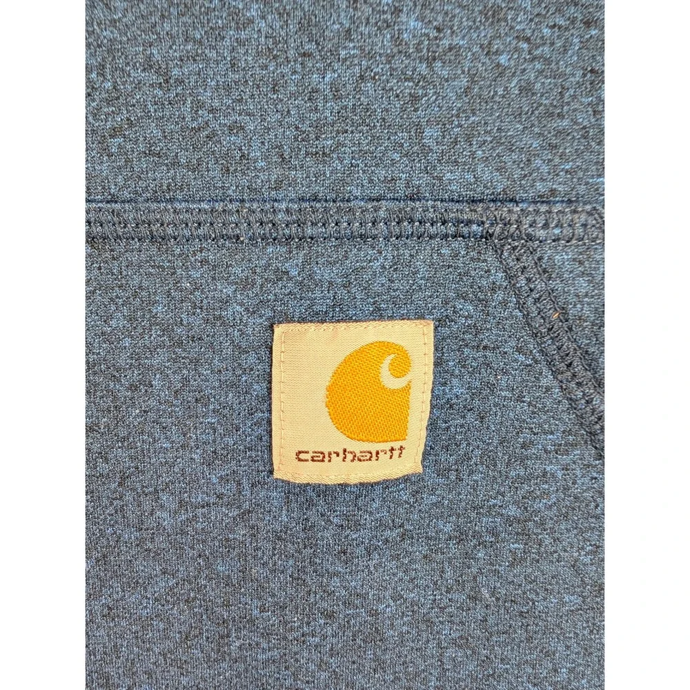 Carhartt Quarter Zip Pullover Mens L Blue Force Extremes 102831-478 Relaxed Fit